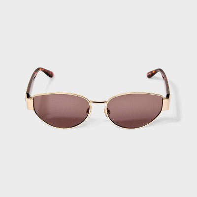Women's Shiny Metal Cateye Sunglasses - Universal Thread Tortoise