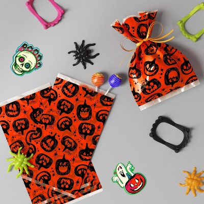 12ct Pumpkin Cello Bag Party Favors - Hyde and EEK! Boutique