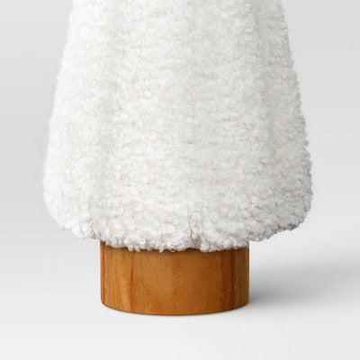Christmas 22"x8.25" Fabric Boucle Tree Cream - Threshold