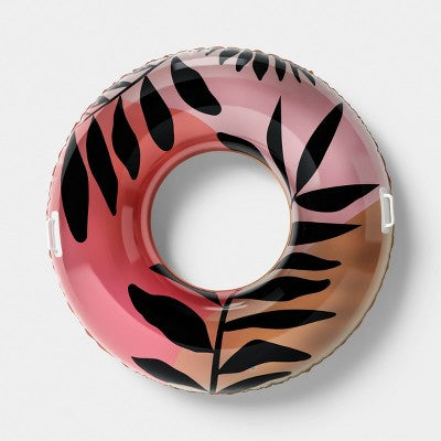 48" Pool Tube with Handles Inner Tube - Sun Squad Pink Palm