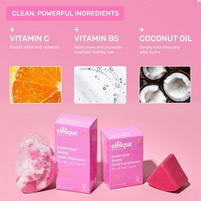 EthiqueBeauty Everyday Shampoo Bar for soft, shiny hair with Coconut Oil: 3.88 oz, Shampoo, All Hair Types