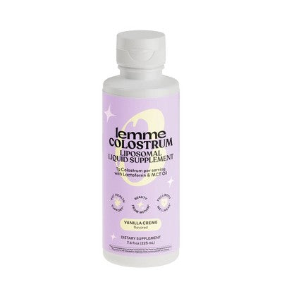 Lemme Colostrum Liquid - Liposomal Supplement & Creamer - Full-Body Wellness Support - Vanilla Creme Flavored - 7.6 fl oz