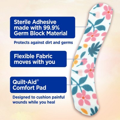 Band-Aid Brand Flexible Fabric Bandages - Wildflower - Assorted Sizes - 30 ct