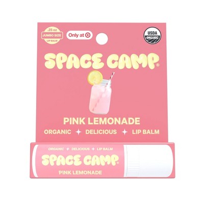 Space Camp Wellness Lip Balm - Pink Lemonade: Moisturizing, Contains Vitamin E, Certified Organic, Travel Size
