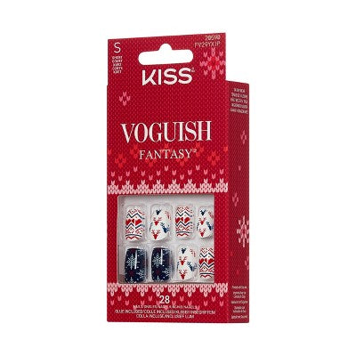 Kiss Nails Voguish Fantasy Fake Nails - Snow Much Fun - 33ct