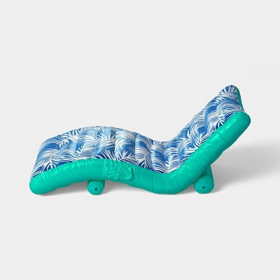 Chaise Lounge Solid Water Floats and Inflatables Pool Launger - Sun Squad New Palm