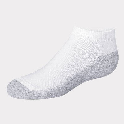 Hanes Boys' 12pk Cushioned No Show Athletic Socks - White L