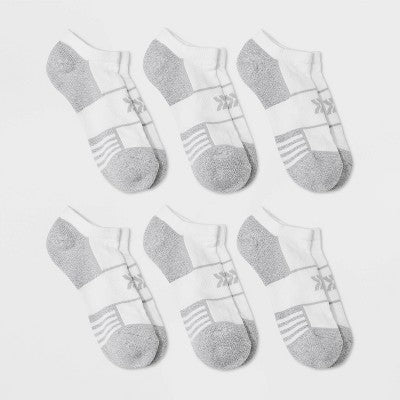 Women's 6pk Cushioned Mesh Finish Line No Show Socks 4-10