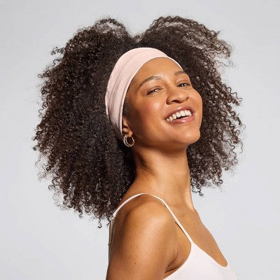 Kitsch-Mass Recycled Fabric Narrow Active Headbands Set- Rosewood - 3ct