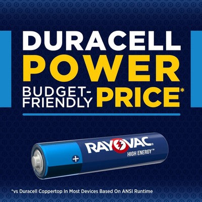 Rayovac High Energy AAA Batteries 24pk - Alkaline Battery: Household Single-Use, 1.5V