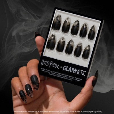 Glamnetic Dementor Press-On Nails - 30ct - Ulta Beauty: Glossy Almond Shape, ABS Material, Dark Tone