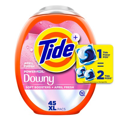 Tide April Fresh Power Pods with Downy HE Compatible Laundry Detergent Pacs - 45ct