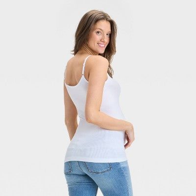 Seamless Support Maternity Tank Top - Isabel Maternity by Ingrid & Isabel White S/M