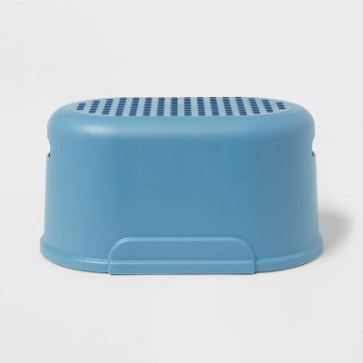 Kids' Single Step Stool Blue - Pillowfort: Toddler Bathroom Stepping Stool, 150 lb Capacity, No Assembly Required