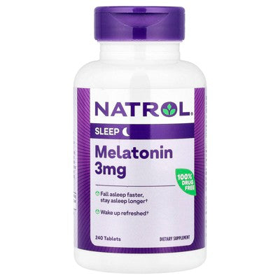 Natrol Melatonin, 3 mg, 240 Tablets EXP 9/26+