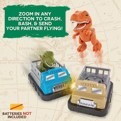 TERRA by Battat Remote Control Bumper Cars Set- Dinosaur: Infrared Play Vehicles