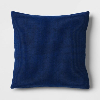 16" x 16" The Corduroy Collection Square Throw Pillow Blue - Room Essentials