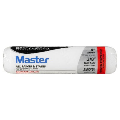 Master 9" x 3/8" Woven Roller Cover: Cotton Paint Applicator, Paint Roller Cover, Garage & Hardware Tool