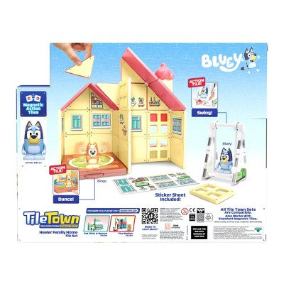 Tile Town Bluey Heeler Home Magnetic Tiles Playset