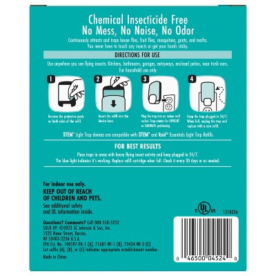 STEM Flying Insect, Gnat & Fly Trap Starter Kit - 1 Light Trap + 1 Cartridge
