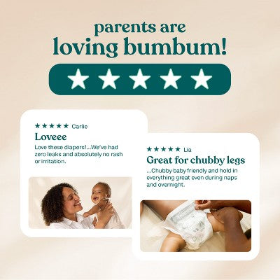 bumbum Luxury Skincare Disposable Diapers - Size 5 - 102ct