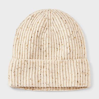 Men's Ribbed Plaited Beanie - Goodfellow & Co Cream