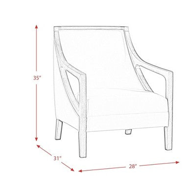 Dayna Accent Chair with Brown Frame Brown - Picket House Furnishings (LOCAL PICKUP ONLY)