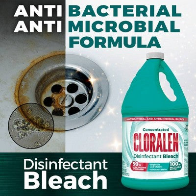 CLORALEN Unscented Concentrated Liquid Bleach Laundry Sanitizer - 121oz
