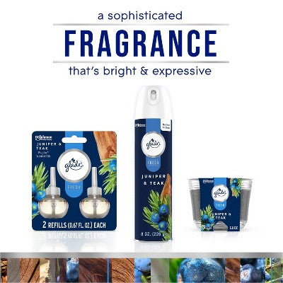 Glade Fresh Aerosol Room Air Freshener - Juniper & Teak - 8oz