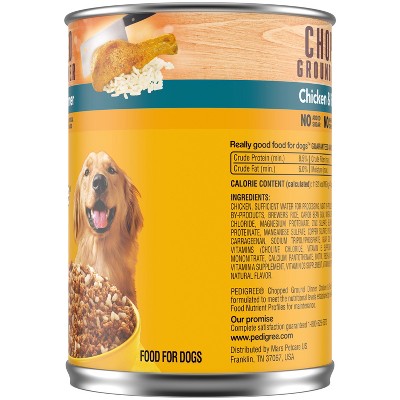 Pedigree Chicken, Grain and Rice Flavor Dinner Chopped Ground Wet Dog Food - 13.2oz
