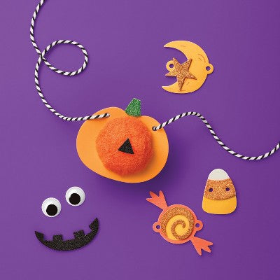 Halloween Pom Characters Garland Craft Kit - Mondo Llama