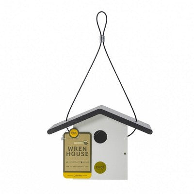 Birds Choice 7" Modern Farmhouse Wren House Black & White