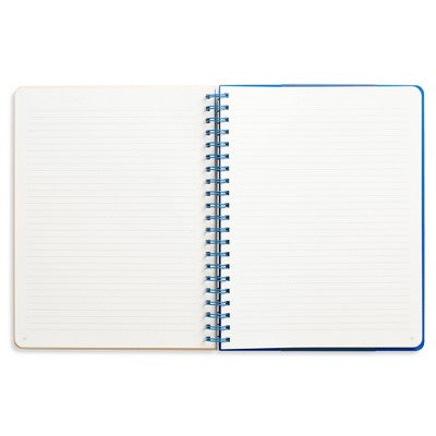 Papier 150pg Ruled Notebook 11"x8.5" Spiral Typographic: College Ruled Journal, Hard Cover, Adult Stationery