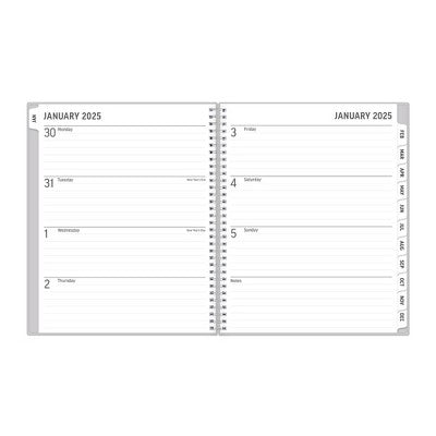BlueSky 2025 Weekly/Monthly Planner 11.18"x9.37" Wirebound Gray Arrows: Adult Stationery, Paper, Tabs, 8.5x11 Inches