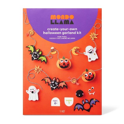 Halloween Pom Characters Garland Craft Kit - Mondo Llama