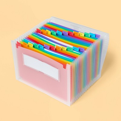 24 Pocket Expanding File Folder Letter Size Clear - up&up