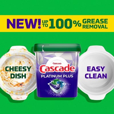 Cascade Platinum Plus Action Pacs Dishwasher Detergent - Lemon - 57ct