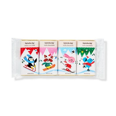 Christmas Candy Milk Chocolate Stocking Stuffer - 2.1oz/4ct - Favorite Day