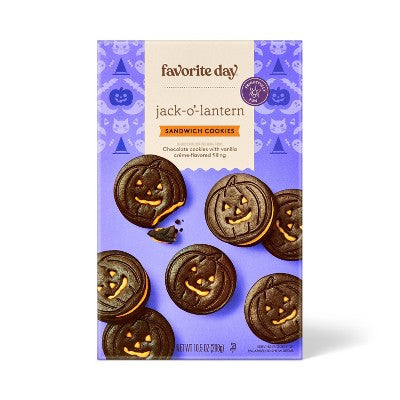 Halloween Chocolate Sandwich Cookies with Orange Creme - 10.5oz - Favorite Day
