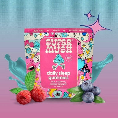 SuperMush Daily Sleep Mushroom Supplement Gummies - 28ct/14 Servings