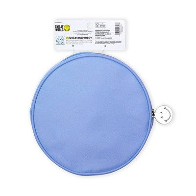 Yoobi SmileyWorld Pencil Pouch Round Blue Smiley Disco Ball, School Supplies