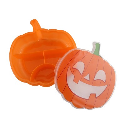 Cook With Color Jack-O-Lantern Halloween Snackle Box Food Storage Container