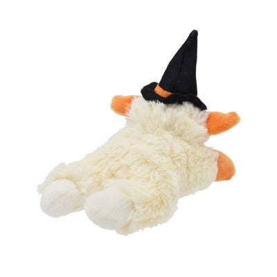 Multipet Lamb Chop with Hat, Paws and Ears Dog Interactive Plush Toy - White/Orange/Black