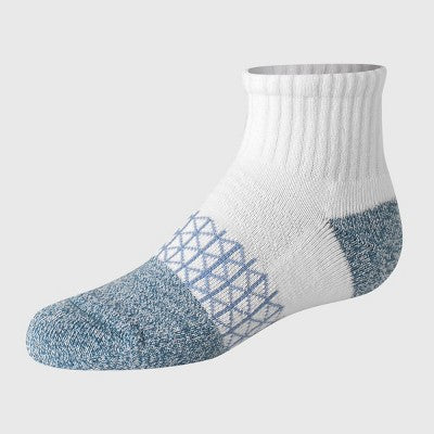 Hanes Boys' 4pk Absolute Active Ankle Socks - White L: Moisture Wicking, Arch Support, Midweight Knit