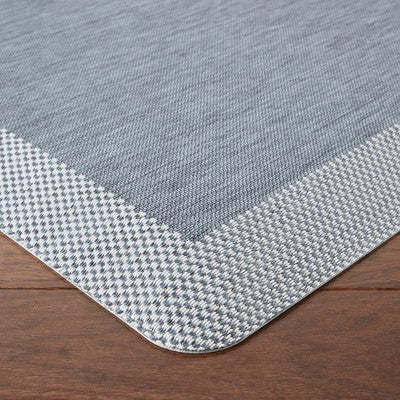Martha Stewart Mira Modern Heathered Anti-Fatigue Air-Infused Kitchen Mat, Blue, 19.6"x32"