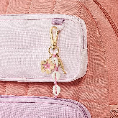 Girls' Beach Icons and Cord Bag Keychain - art class Pink