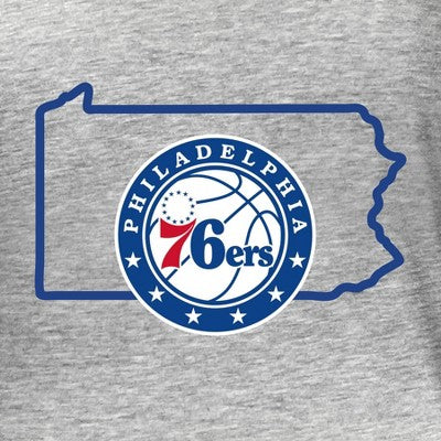 NBA Philadelphia 76ers Women's Short Sleeve Burnout Scoop T-Shirt - M