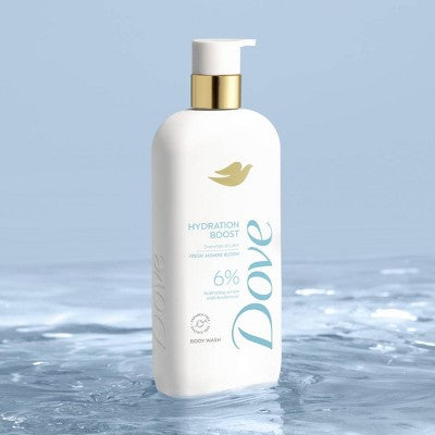 Dove Beauty Hydration Boost Serum Body Wash for Dry Skin with 6% Hydrating Serum - Hyaluronic Acid - 30 fl oz