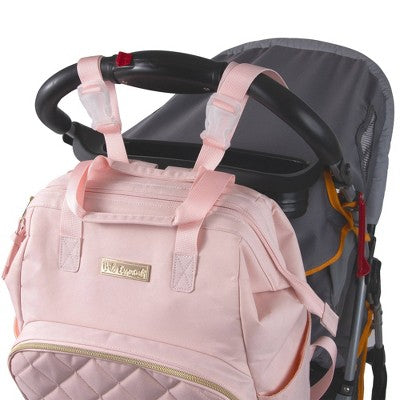 Baby Essentials Diaper Bag - Pink: Stylish Backpack, Polyester Material, Solid Pattern, Spacious Design