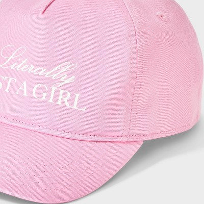 Girls' 'Literally Just a Girl' Baseball Hat - Pink